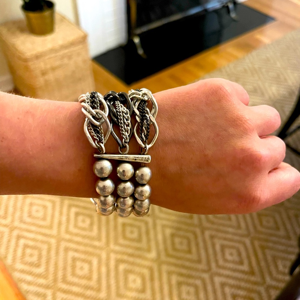 Chunky silver bracelet